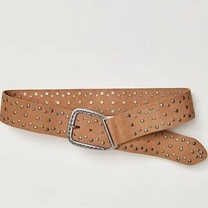 Free People Brown Studded Belt
